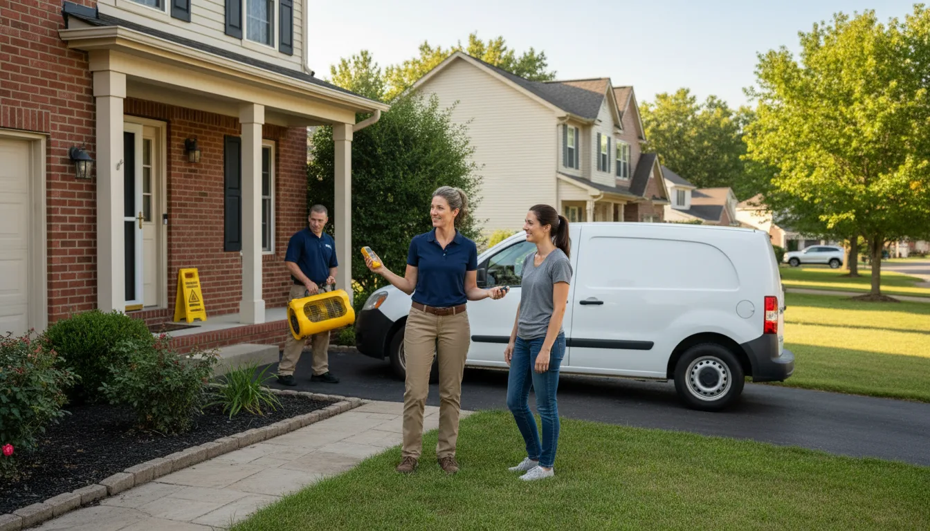 Residential water damage restoration in Dennis, MS